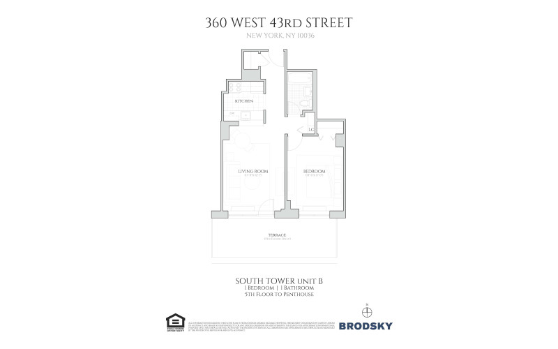 360 West 43rd Street - South - B - FLR 05-PH