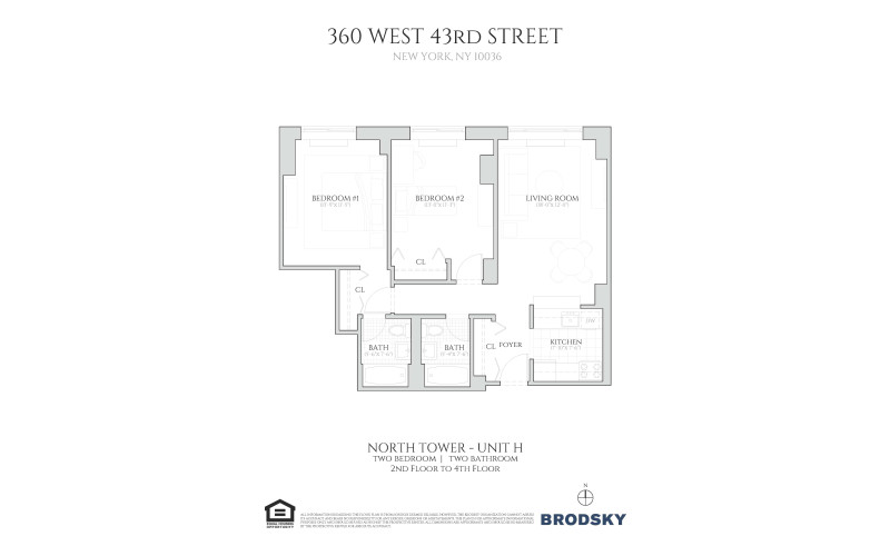 360 West 43rd Street - North - H - FLR 02-04