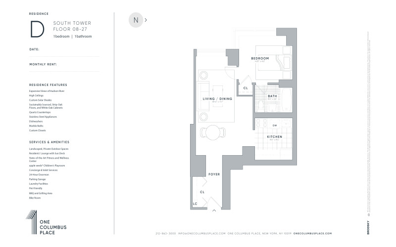 One Columbus Place - South - D - FLR 08-27