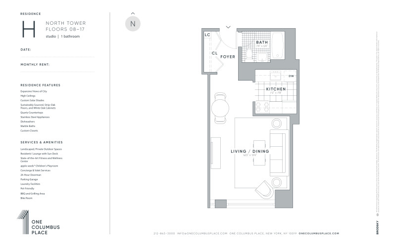 One Columbus Place - North - H  - FLR 08-17