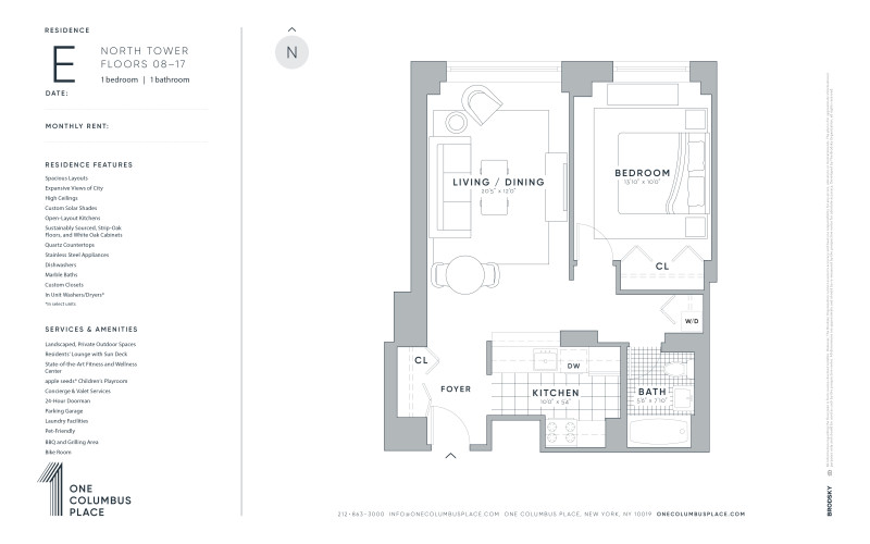 One Columbus Place - North - E - FLR 08-17 - WD