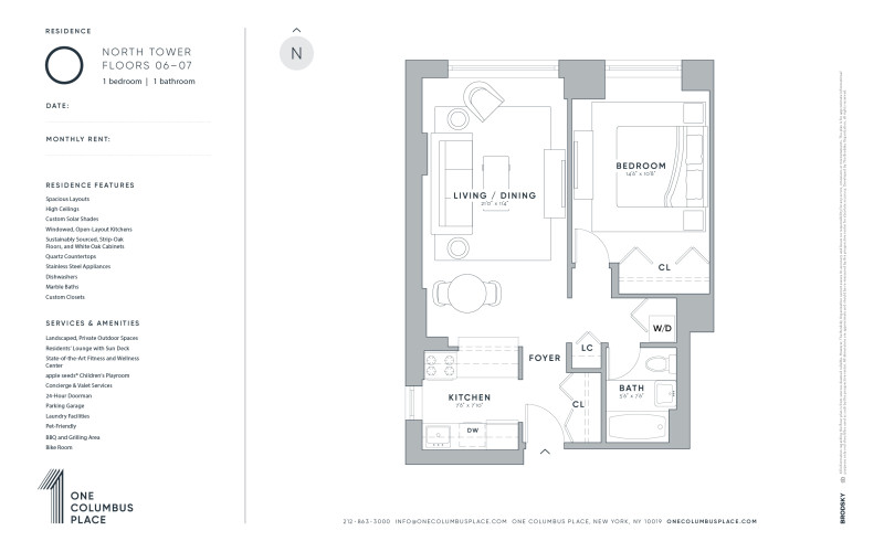 One Columbus Place - North - O - FLR 06-07 - WD