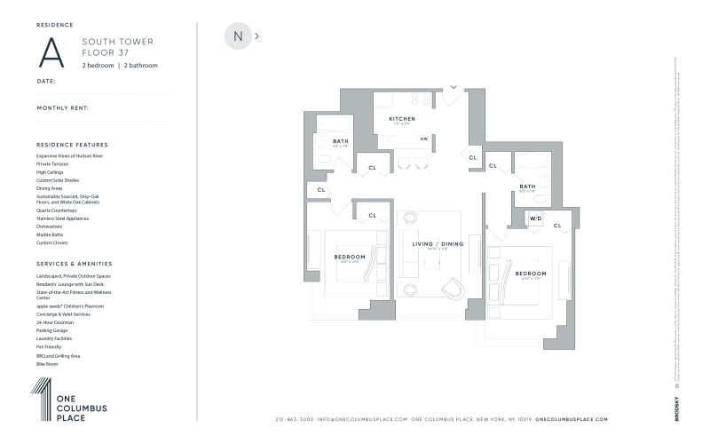 One Columbus Place - South - A - FLR 37 - WD