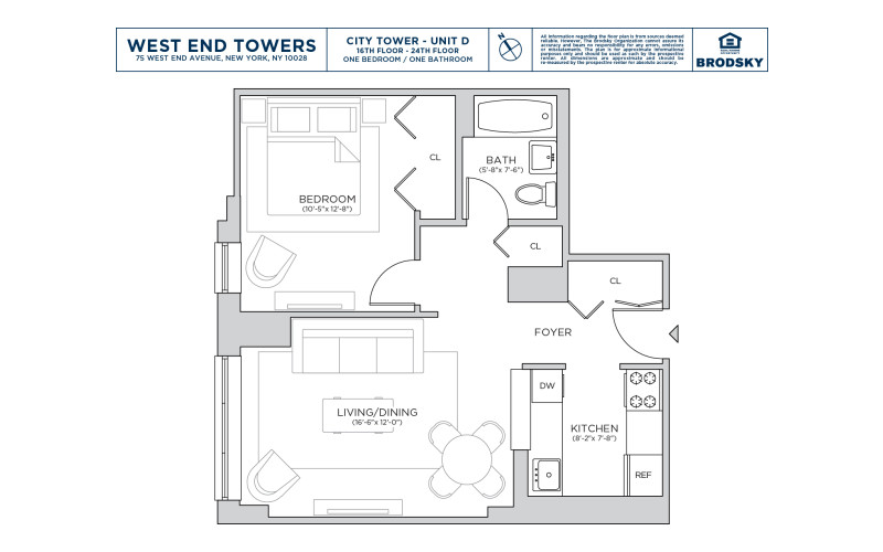 West End Towers - City - D - FLR 16-24 - 1BED