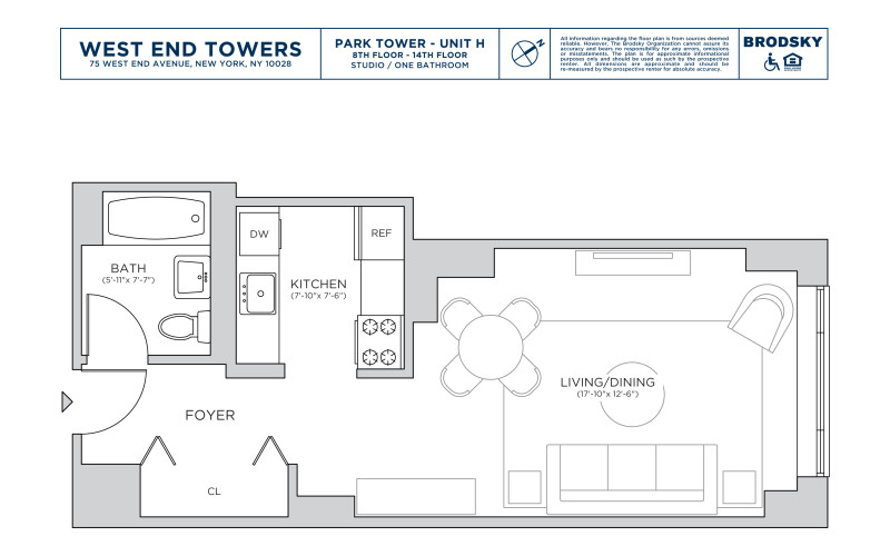 West End Towers - Park - H - FLR 08-14