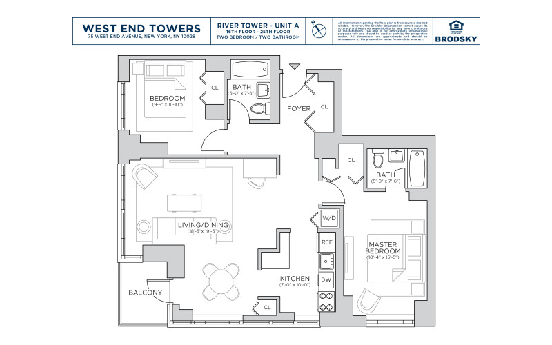 West End Towers - River - A - FLR 16-25 - WD
