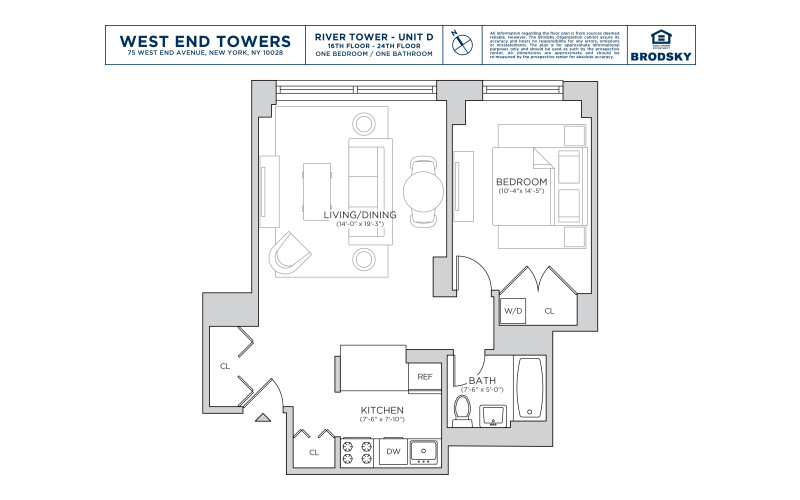 West End Towers - River - D - FLR 16-24 - WD