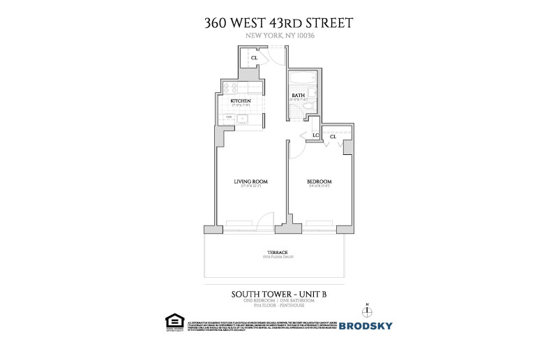 360 West 43rd Street - South - B - FLR 05-PH