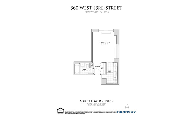 360 West 43rd Street - South - F - FLR 06-PH