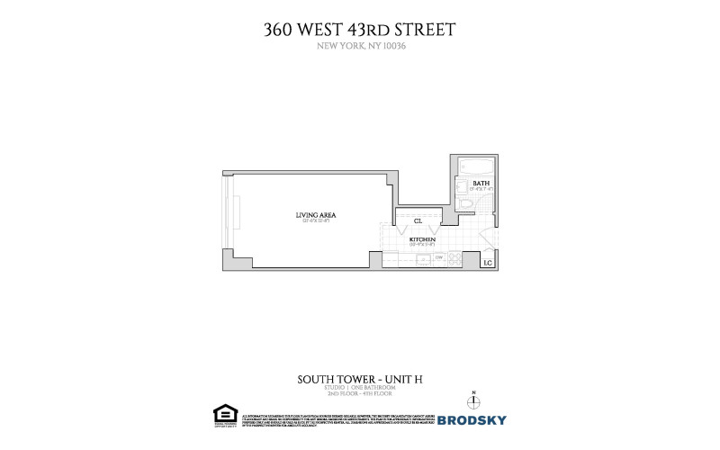 360 West 43rd Street - H New Floor Plan 2-4 