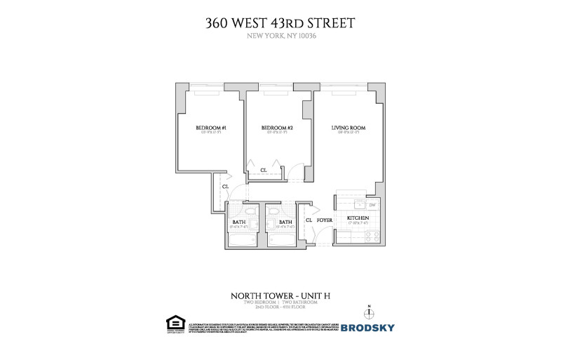 360 West 43rd Street - North - H - FLR 02-04