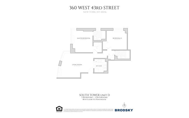 360 West 43rd Street - South - D - FLR 08-PH