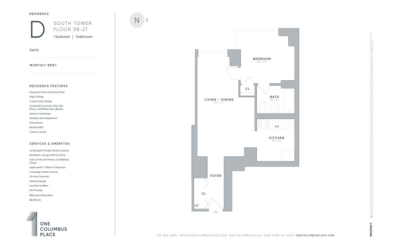 One Columbus Place - South - D - FLR 08-27