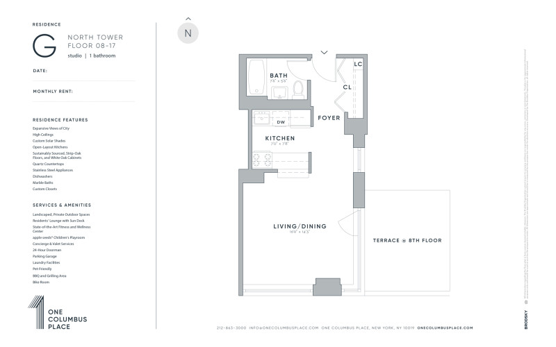 One Columbus Place - North - G - FLR 08-17