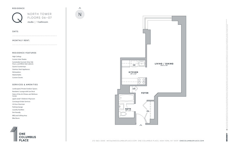 One Columbus Place - North - Q - FLR 06-07