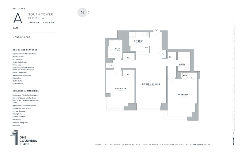 One Columbus Place - South - A - FLR 37 - WD