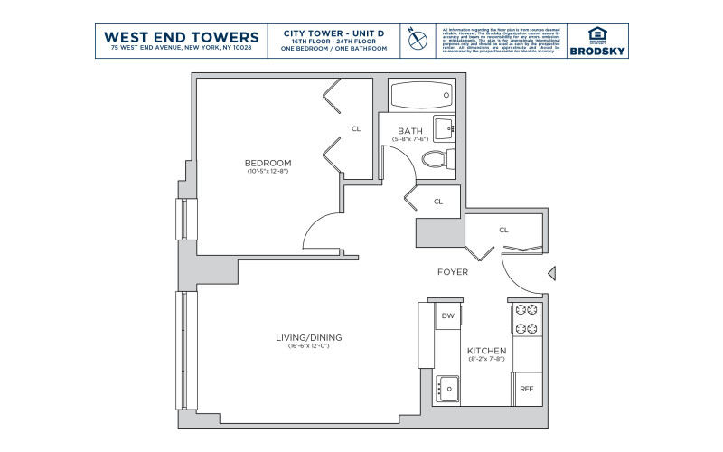 West End Towers - City - D - FLR 16-24 - 1BED