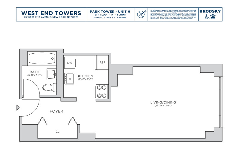 West End Towers - Park - H - FLR 08-14