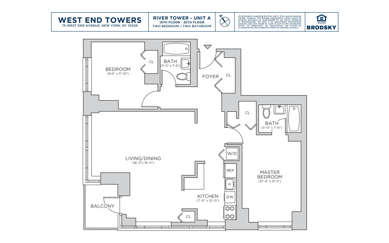 West End Towers - River - A - FLR 16-25 - WD