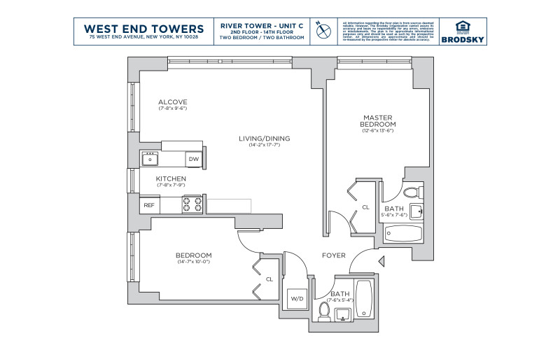 West End Towers - River - C - FLR 02-14 - WD