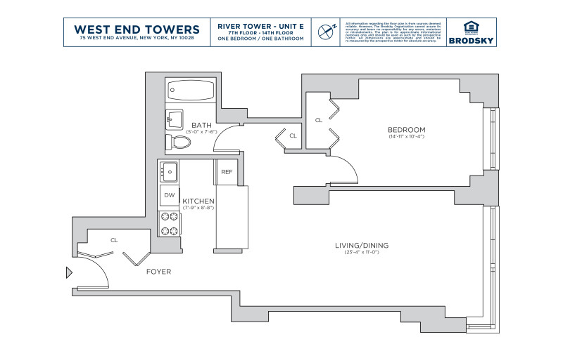 West End Towers - River - E - FLR 07-14