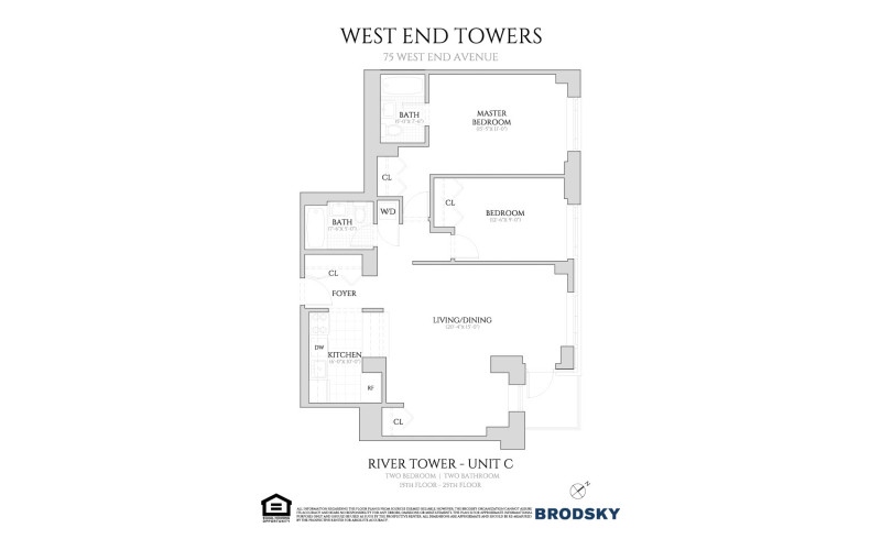 West End Towers - West End Towers - River - C - FLR 16-25 - WD 16- 25